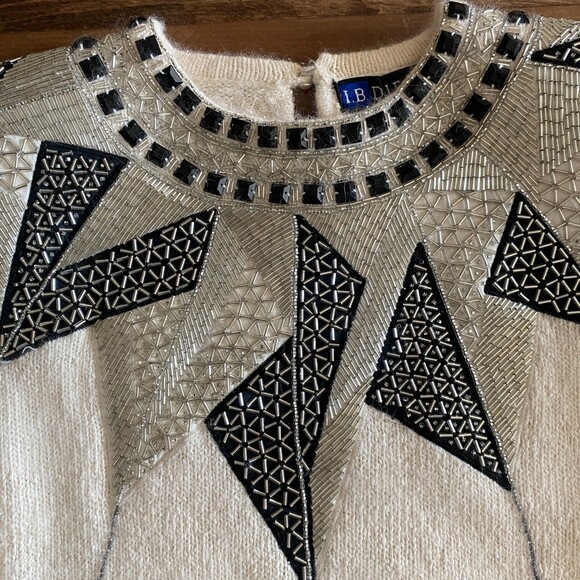 Vintage I.B. Diffusion Beaded Sweater Women's Small - Picture 5 of 14